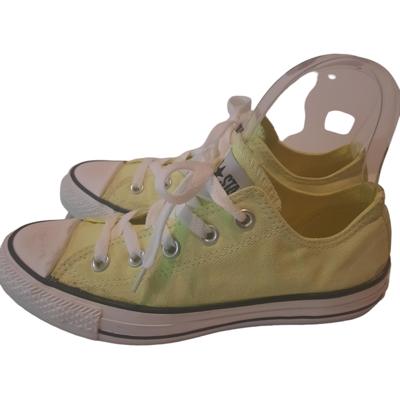 Converse Low Top Light Neon Yellow Lemonade Sneakers - Picture 3 of 12